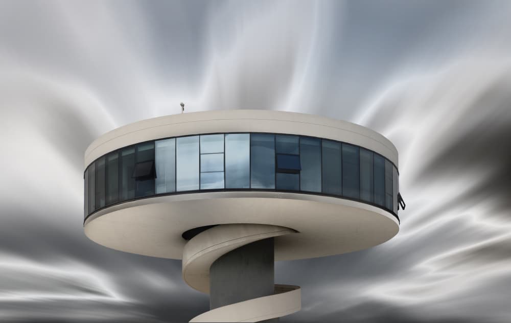Sleek Spiral Ascent by Hans-Wolfgang Hawerkamp — canvas wall art