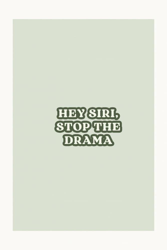 Hey Siri Stop Drama by Treechild — canvas wall art