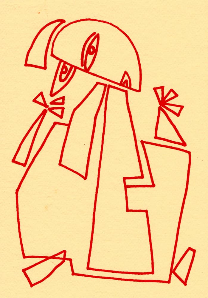 Whimsical Red Character by Santhosh ch — canvas wall art