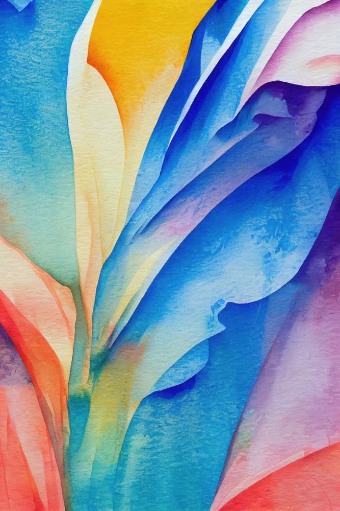 Flowing Watercolor Hues by Mauro — canvas wall art