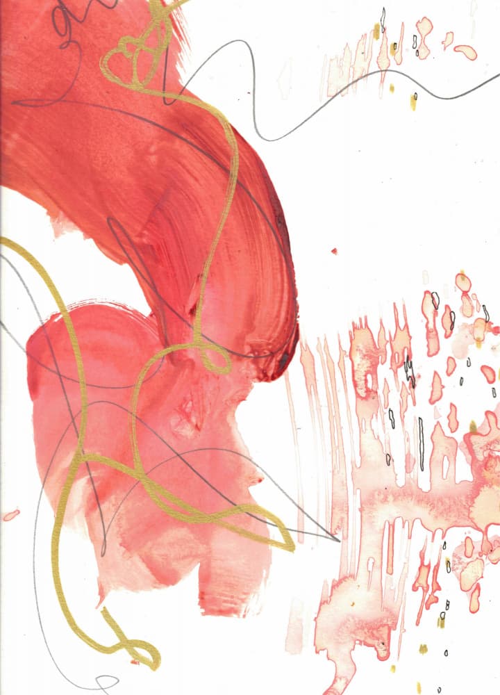 Flowing Coral Gold by Deb Chaney — canvas wall art