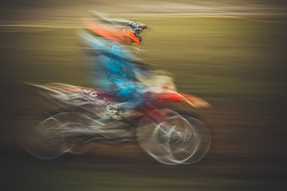 Motocross Motion Blur by Carlos Gonzalez — canvas wall art