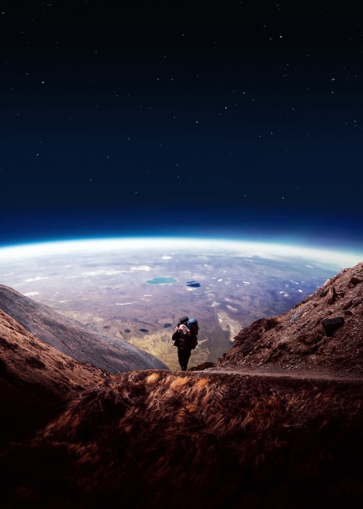 Cosmic Mountain Journey by Ariz Rab — canvas wall art