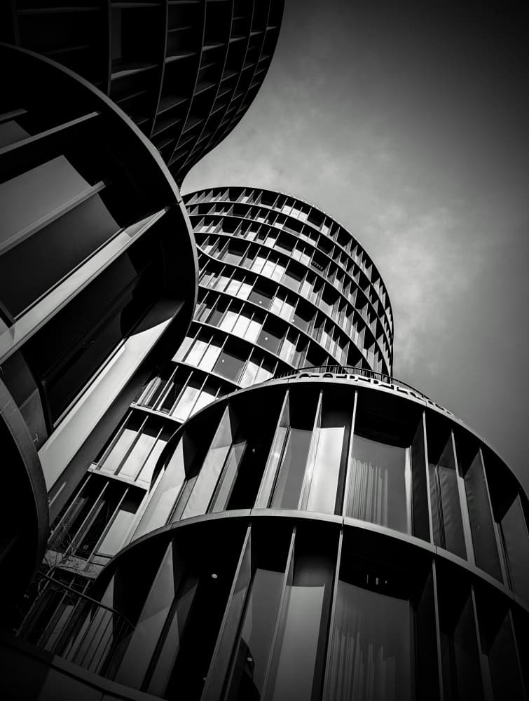 Modern Curved Architecture by Elizabeth Allen — canvas wall art