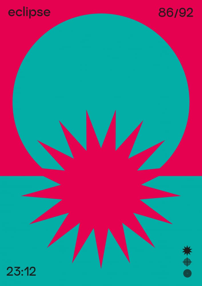 Geometric Eclipse Star by SERGIO ORTIZ — canvas wall art