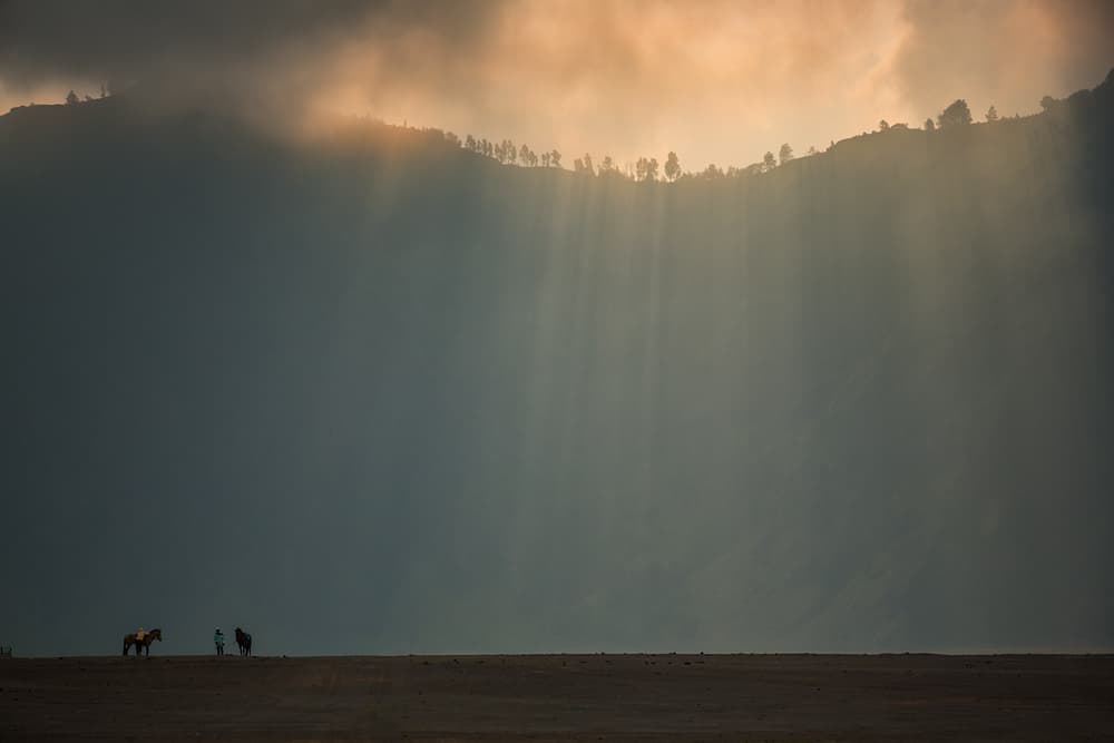 Golden Light Mountain Silhouettes by Gunarto Song — canvas wall art