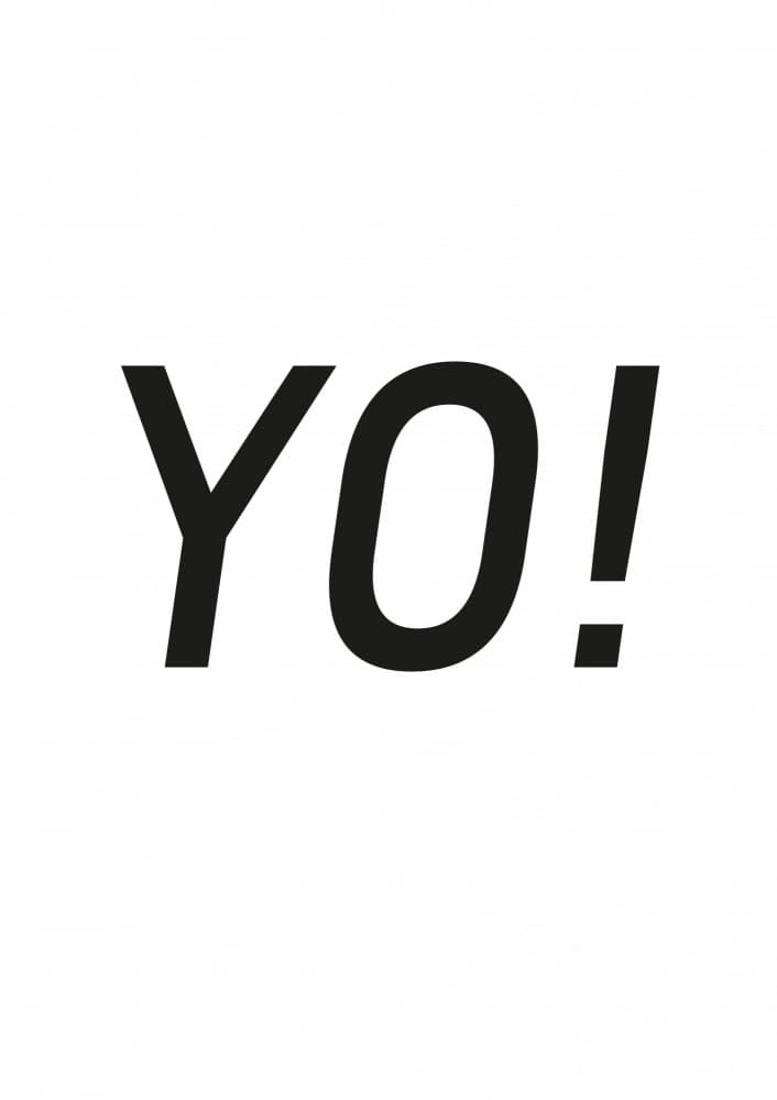Yo Bold Graphic by FINE FINE STUFF — canvas wall art