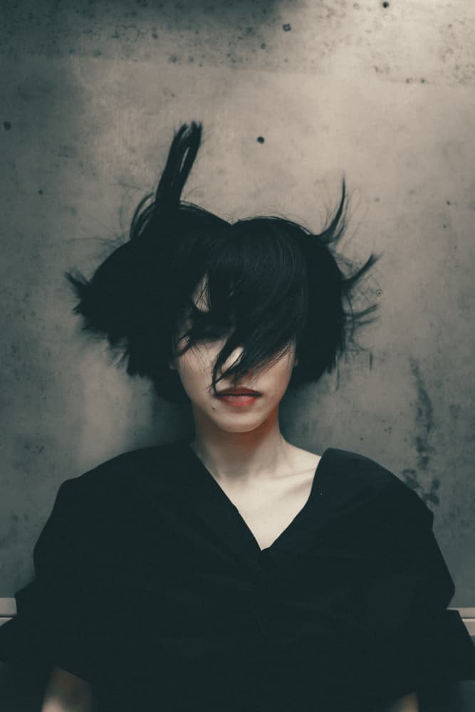 Moody Black Hair by Kurosaki Sangan — canvas wall art