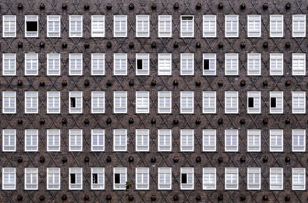 Modern Building Windows by Martin Steeb — canvas wall art
