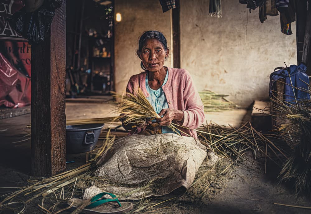 Elderly Artisan Portrait by Marco Tagliarino — canvas wall art