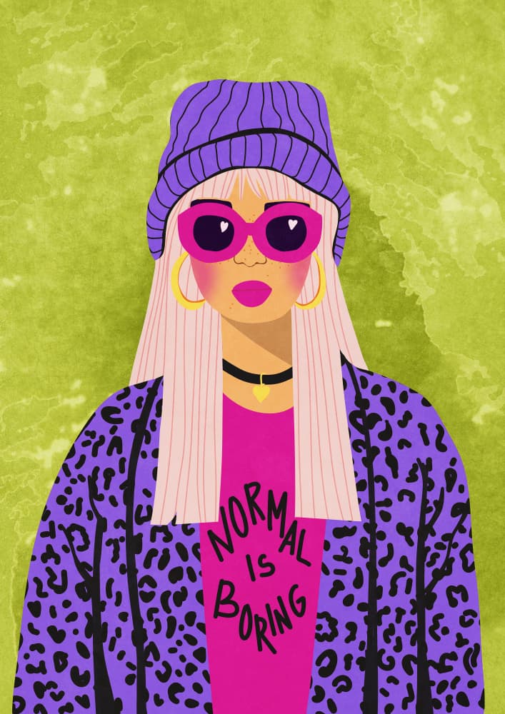 Normal is boring by Raissa Oltmanns — canvas wall art
