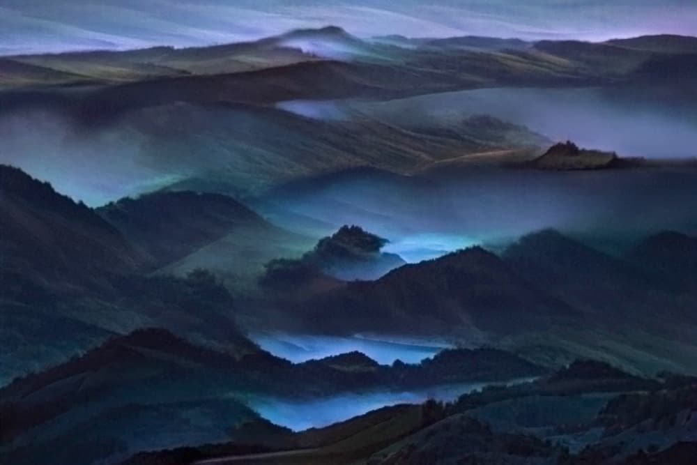 Twilight Mountain Fog by Robin Wechsler — canvas wall art