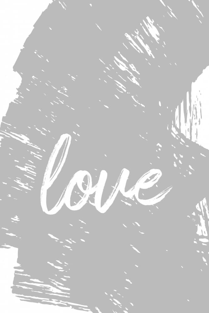 Brushstroke Love by Martina — canvas wall art