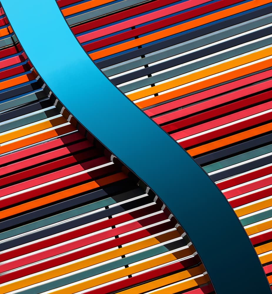 Abstract Striped Curve by Tomasz Buczkowski ( Tomush ) — canvas wall art