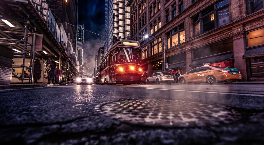 Vibrant Urban Night by Jackson Carvalho — canvas wall art