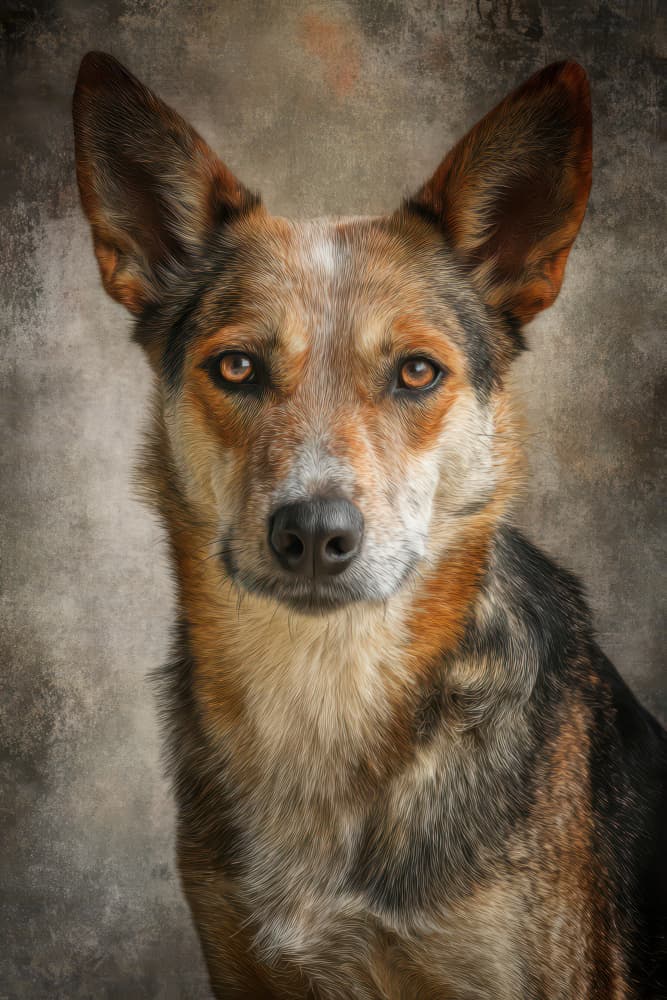 Attentive Dog Portrait by Rafal Kulik — canvas wall art