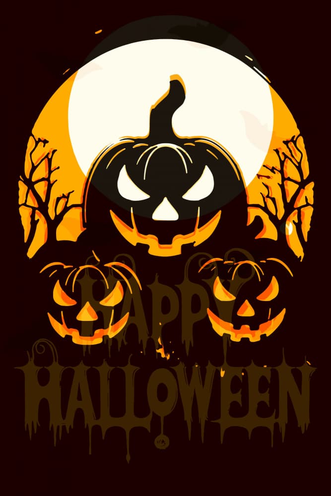 Spooky Halloween Night by casa cartissi — canvas wall art