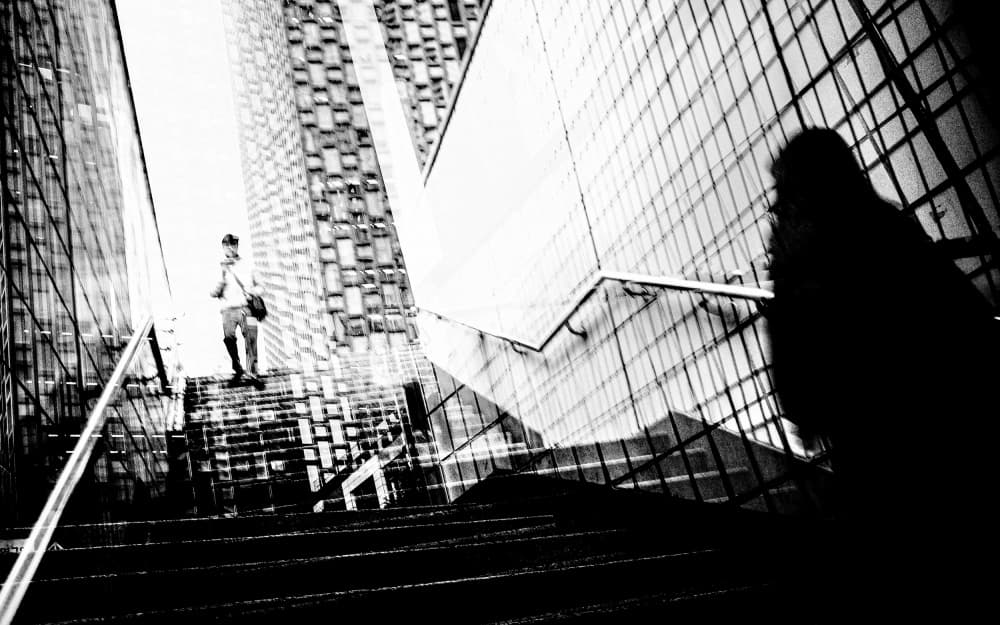 City Ascent Silhouette by Parole Kim — canvas wall art