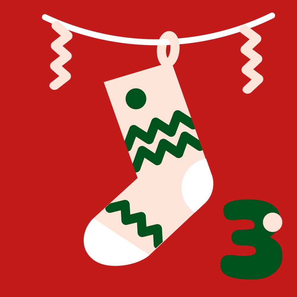 Christmas Stocking Day Three by Marika Barsrsind β canvas wall art