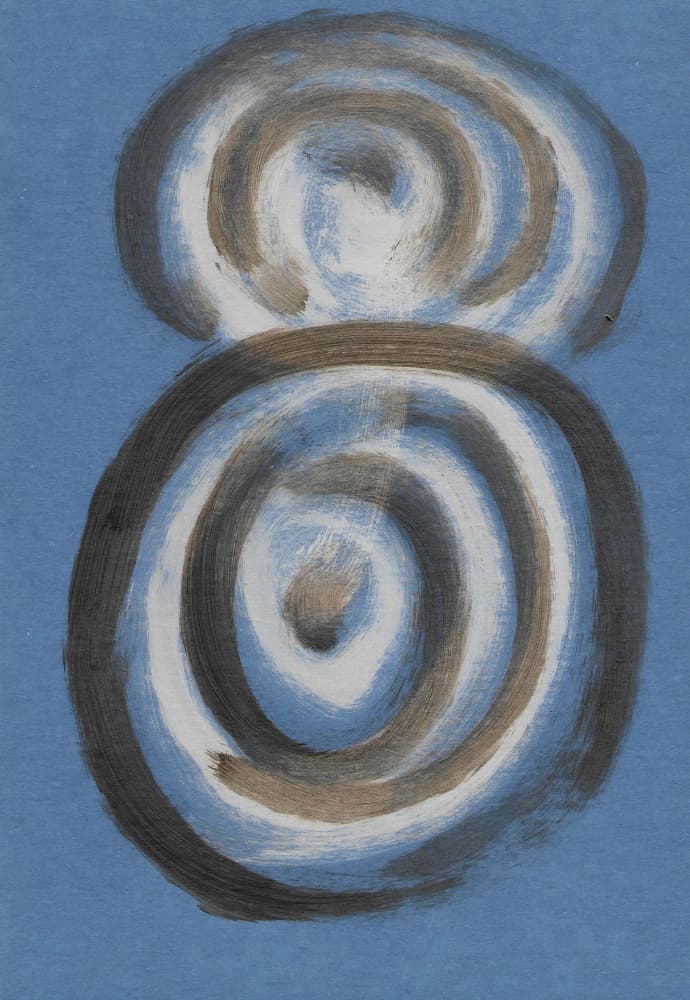 Swirling Blue Shapes by Santhosh ch — canvas wall art