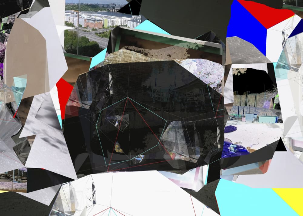 Geometric City Collage by Stefan Fransson — canvas wall art