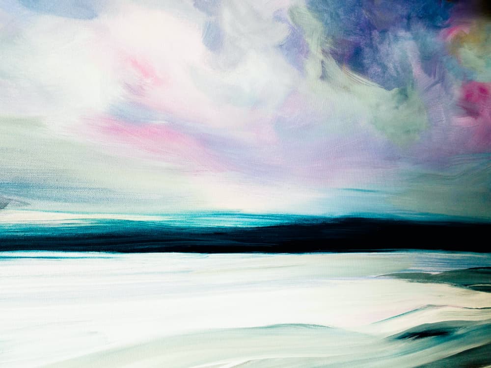Dreamy Pastel Seascape by Ejaaz Haniff — canvas wall art