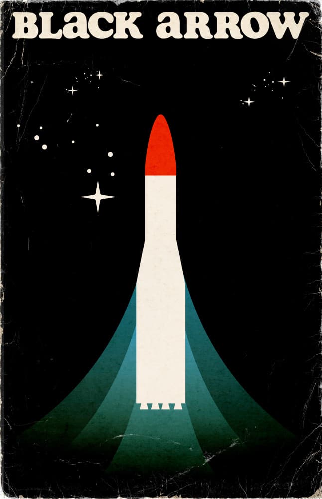 Black Arrow Rocket Launch by Nicholas — canvas wall art