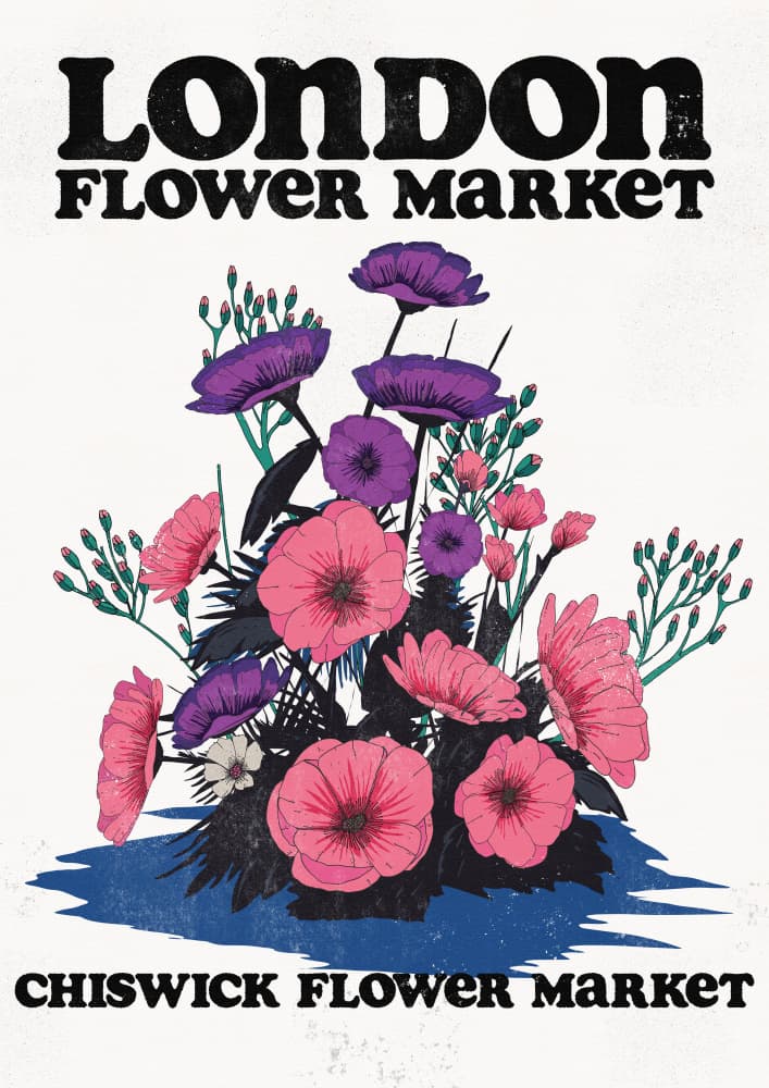 London Flower Market by Nicholas — canvas wall art