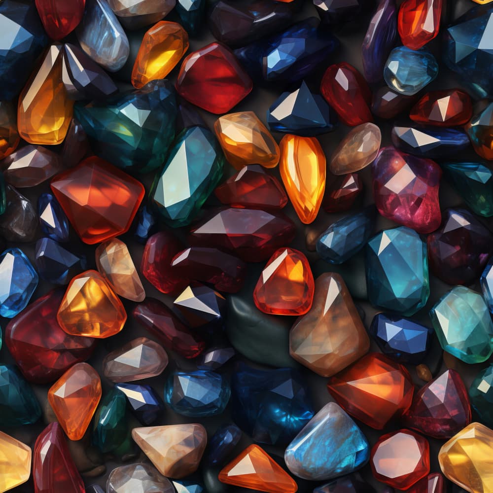 Colorful Gemstones by Bilge Paksoylu — canvas wall art