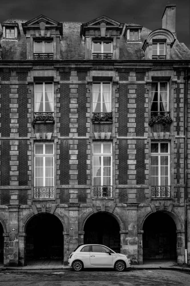Parisian Facade And Car by Atsushi Inamura — canvas wall art