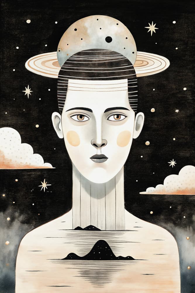 Cosmic Mindscape by Miguel Bruzual — canvas wall art