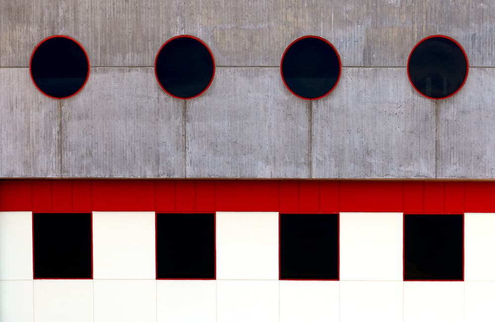 Modern Geometric Facade by Hans-Wolfgang Hawerkamp — canvas wall art