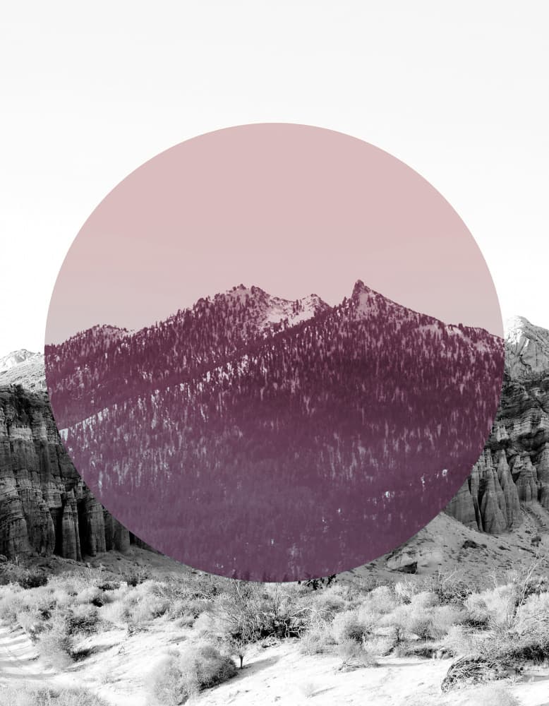 Abstract Mountain Circle by Gemma Bardot — canvas wall art