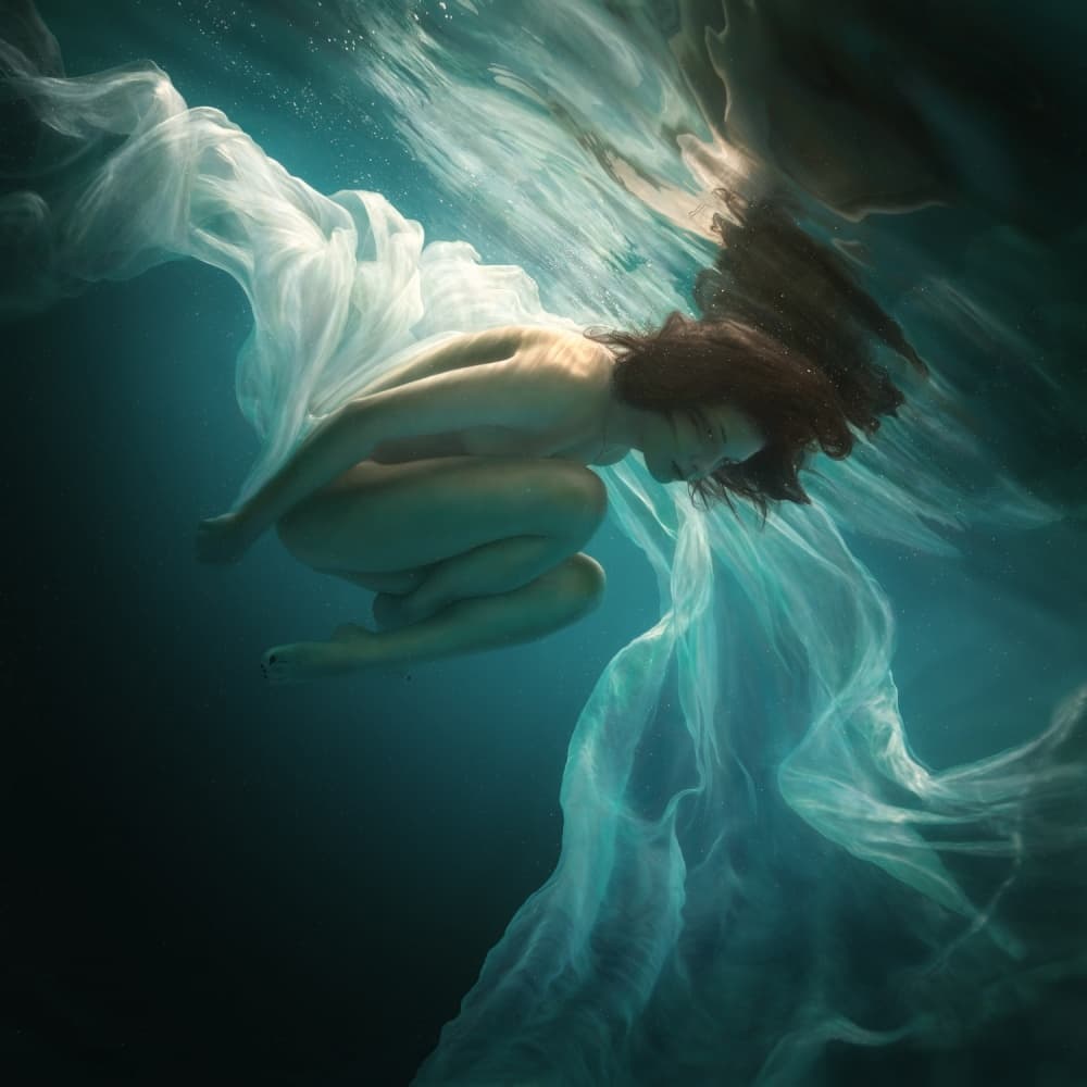 Graceful Underwater Nude by Dmitry Frizel — canvas wall art