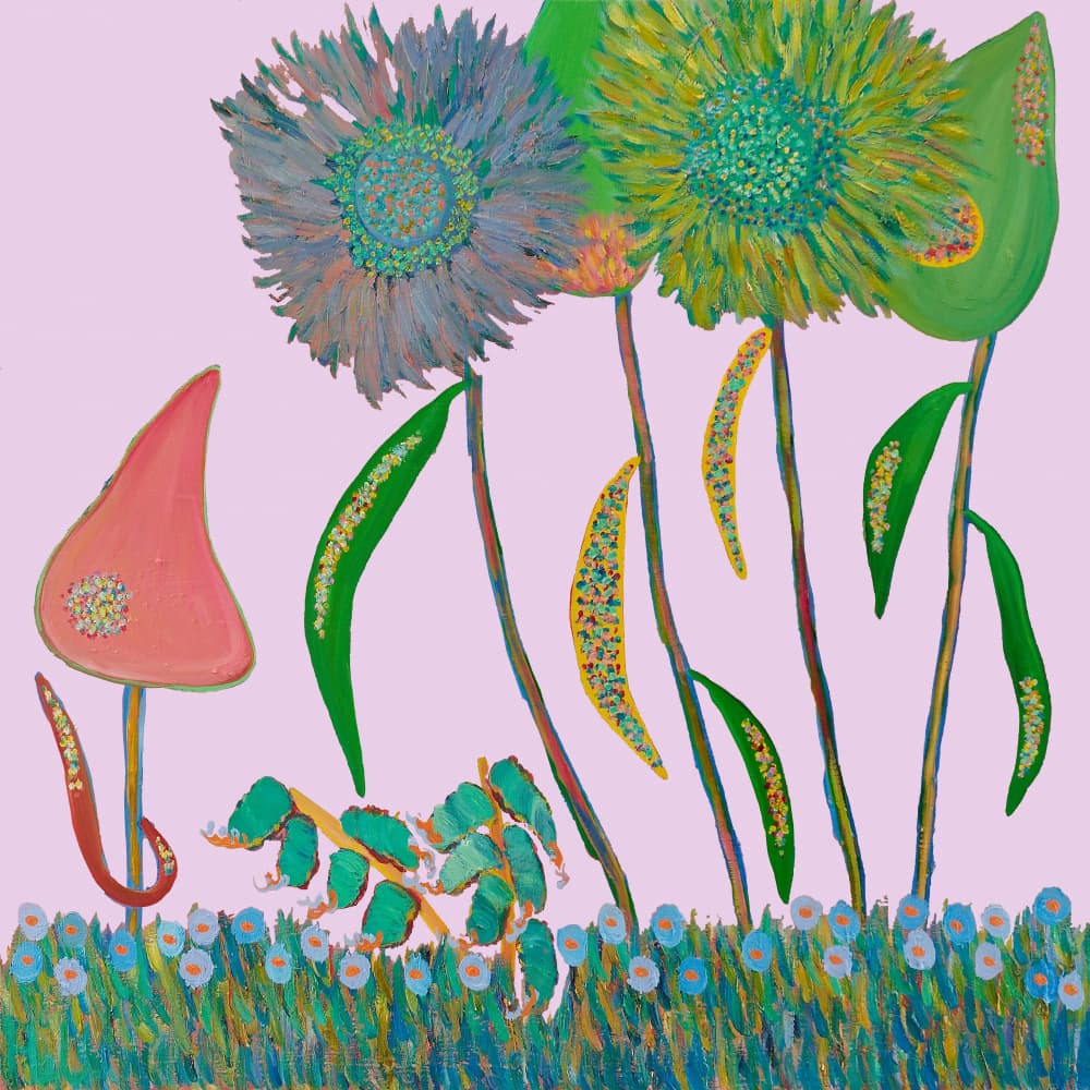 Vibrant Garden Flowers by Helen Joynson — canvas wall art