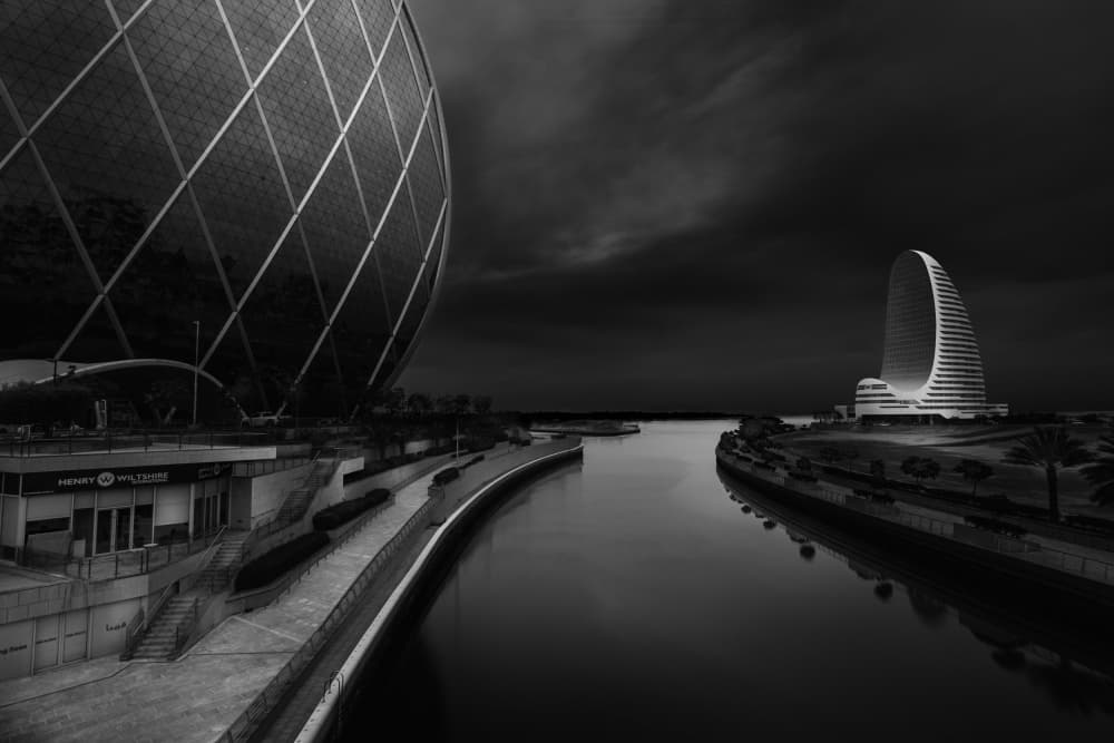 Modern Waterfront Architecture by Jobin Mathew — canvas wall art