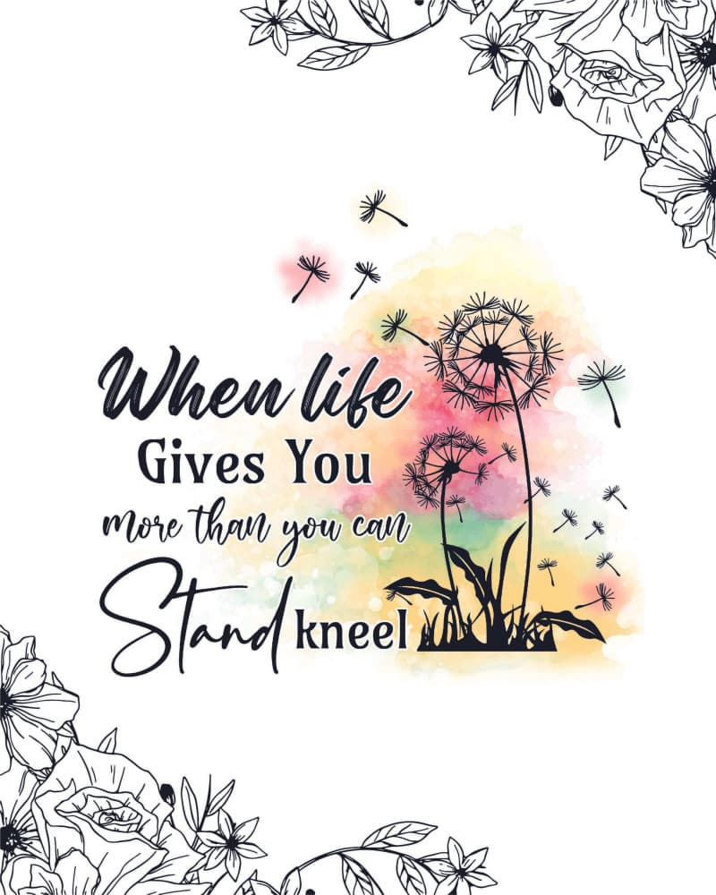 Kneel Dandelion Inspiration by Alva Jumath — canvas wall art