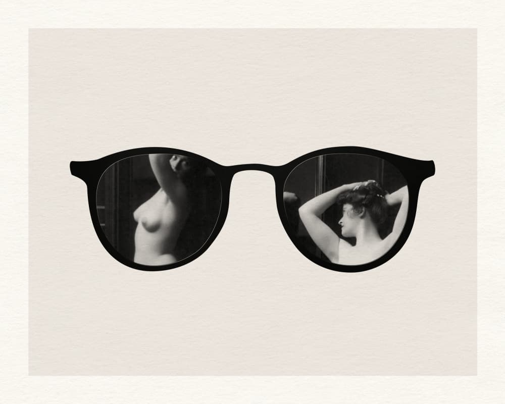 Vintage Woman Reflections by Wild Violets — canvas wall art
