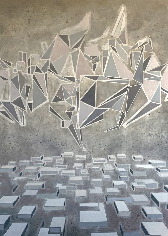 Abstract Geometric Structures by Alex Colard — canvas wall art