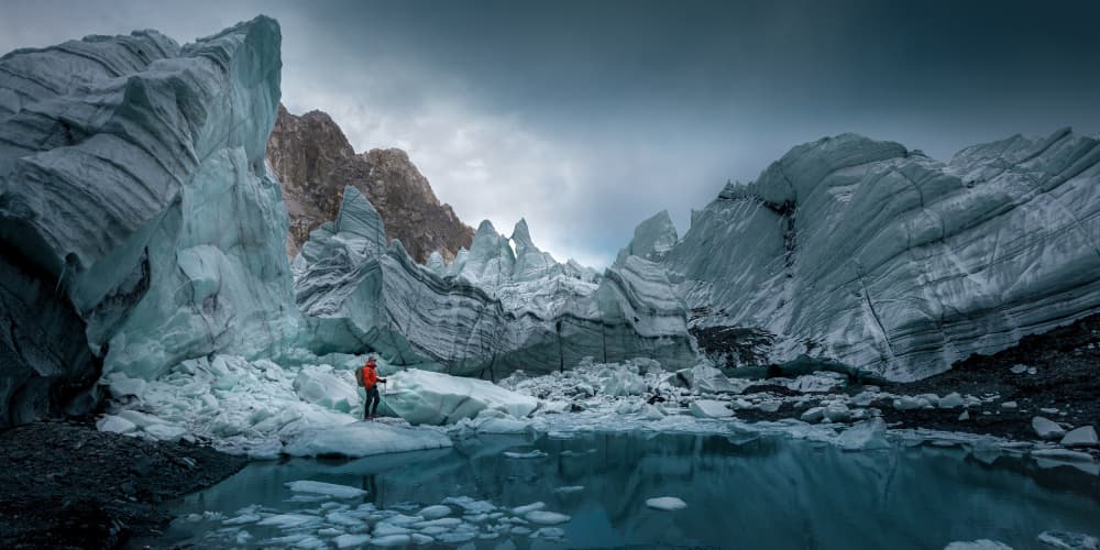 Glacial Explorer by qiye — canvas wall art