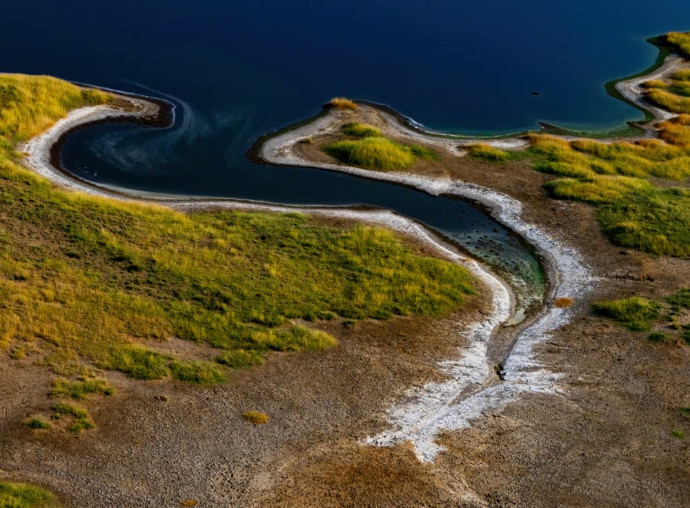 Winding Water Channel by Judy Tseng — canvas wall art