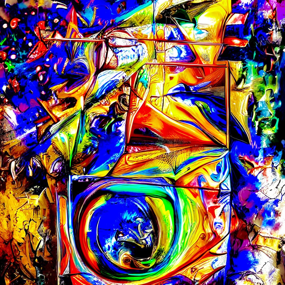 Abstract Color Swirls by mnemonixART — canvas wall art