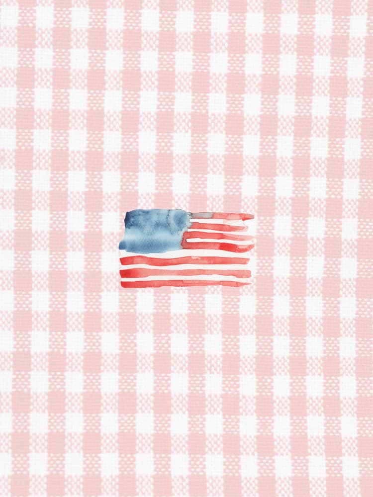 Watercolor American Flag by Jolly and Dash — canvas wall art