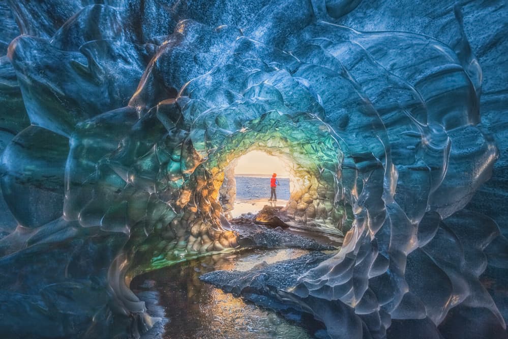 Glacier Cave Ocean View by Peter Svoboda MQEP — canvas wall art