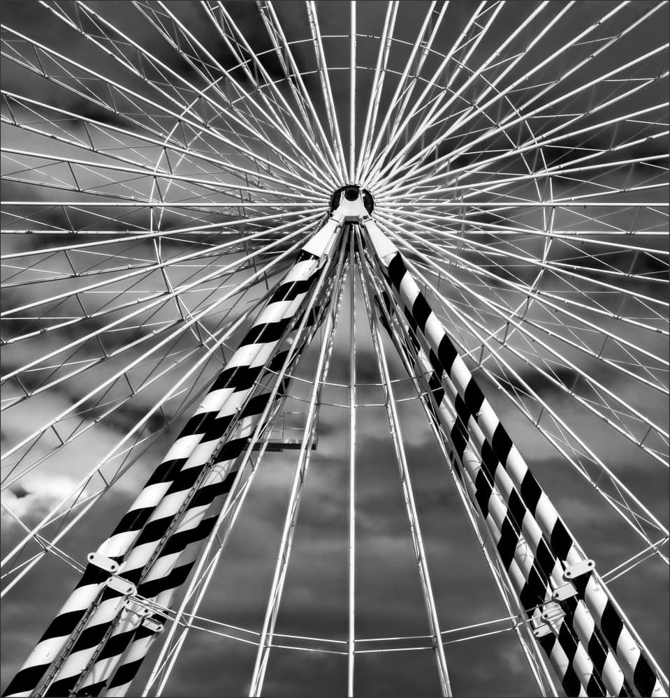 Stripes and Spokes by Gilbert Claes — canvas wall art