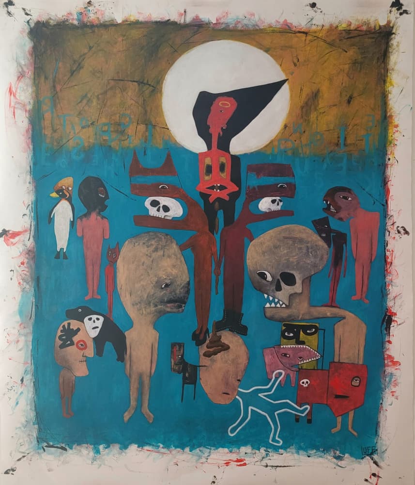 Strange Figures Gathering by Sam Luff — canvas wall art