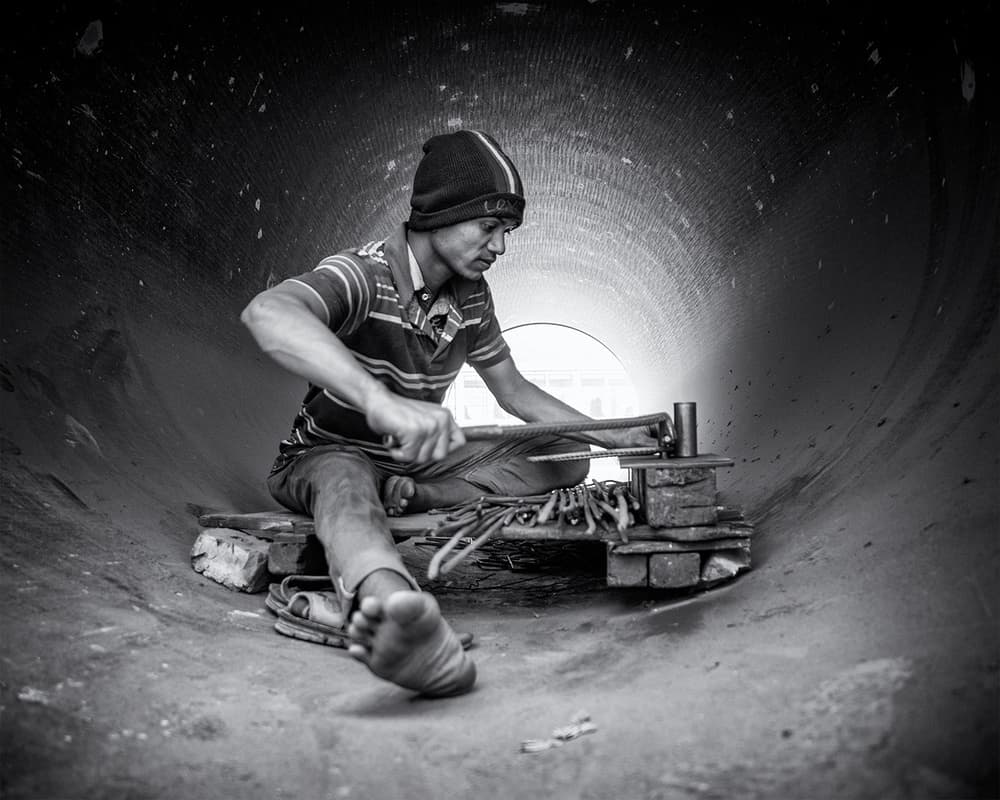 Pipe workshop by Marcel Rebro — canvas wall art