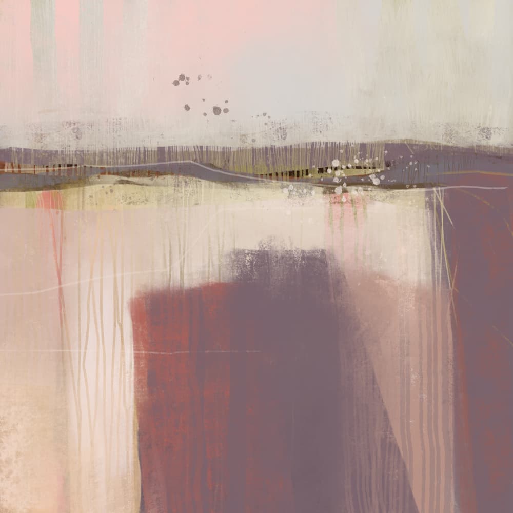 Muted Abstract Horizon by MANSI SAXENA — canvas wall art