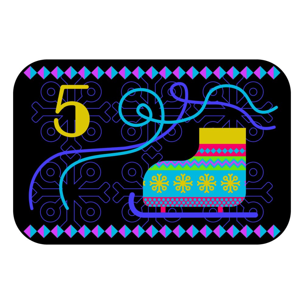 Colorful Festive Number Five by Marika Barsrsind β canvas wall art