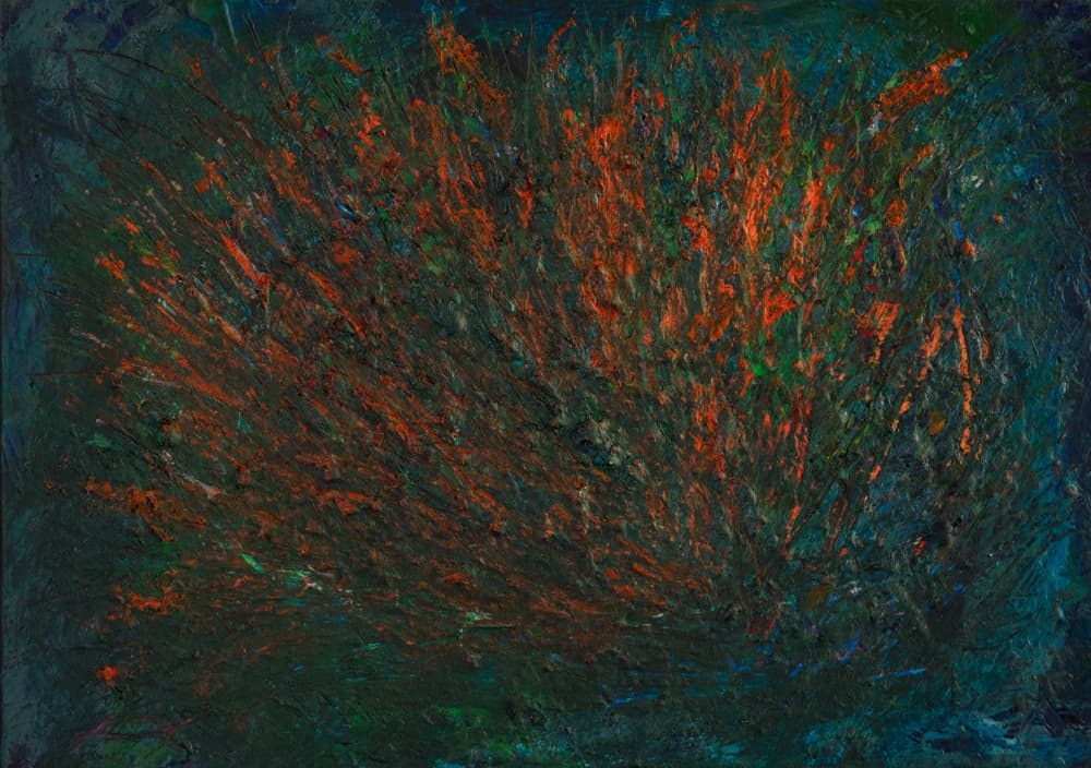 Energetic Orange Burst by Dale Hefer — canvas wall art
